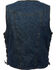 Image #2 - Milwaukee Leather Men's 10 Pocket Side Lace Denim Vest - 3X, Blue, hi-res