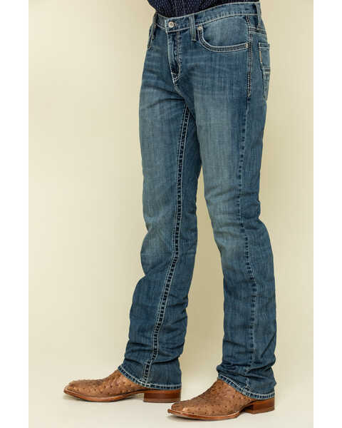 Image #3 - Cinch Men's Ian Med Stonewash Mid Slim Bootcut Jeans , , hi-res