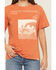Image #3 - Cleo + Wolf Women's Backroads Short Sleeve Boyfriend Graphic Tee, Orange, hi-res