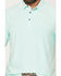 Image #3 - Ariat Men's Charger 2.0 Fitted Short Sleeve Button-Down Polo Shirt, Aqua, hi-res