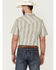 Image #4 - Gibson Men's Cream Southwestern Stripe Short Sleeve Pearl Snap Western Shirt, Cream, hi-res