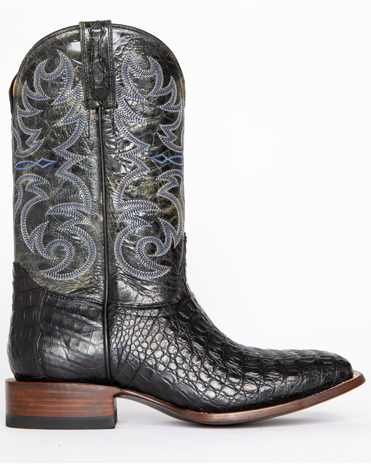 Image #9 - Cody James Men's Caiman Embroidered Exotic Boots - Broad Square Toe, , hi-res