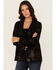 Image #1 - Shyanne Women's Metallic Printed Faux Suede Blazer, Black, hi-res