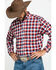 Image #4 - Ariat Men's Elzerman Performance Flannel Long Sleeve Western Shirt, Burgundy, hi-res