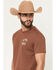 Image #3 - Panhandle Slim Men's Wild West Cowboys Short Sleeve Graphic T-Shirt, Brown, hi-res