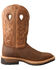 Image #2 - Twisted X Men's Lite Western Work Boots - Broad Square Toe, Brown, hi-res