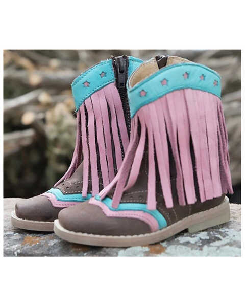 Shea Baby Toddler Girls' Lyddie Western Boots - Snip Toe, Pink, hi-res