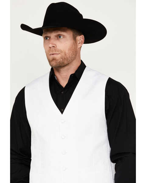 Image #3 - Cody James Men's Austin Paisley Vest, White, hi-res