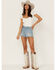 Idyllwind Women's High Risin' Wichita Wash Raw Edge Hem Denim Shorts, Super Light Wash, hi-res
