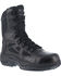 Image #1 - Reebok Men's Stealth 8" Lace-Up Black Side-Zip Work Boots - Soft Toe , Black, hi-res
