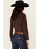 Image #4 - Shyanne Women's Wale Corduroy Long Sleeve Snap Western Shirt, Chocolate, hi-res