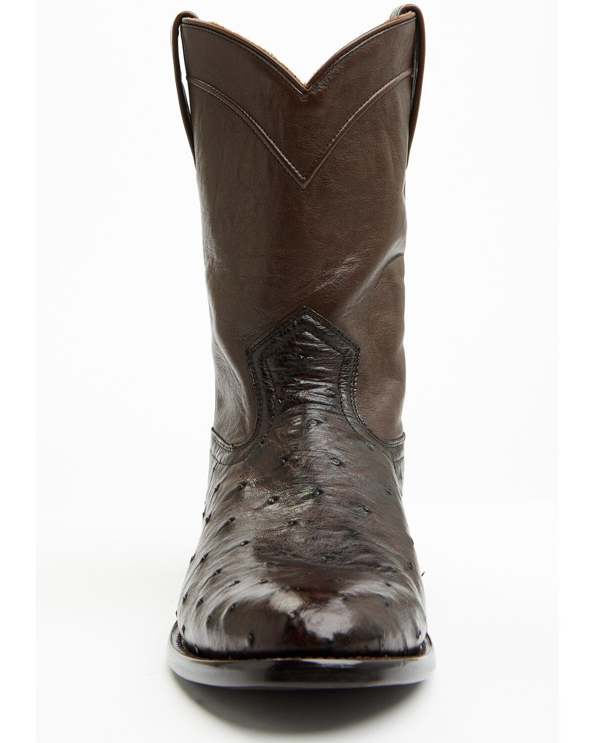 Image #4 - Cody James Black 1978® Men's Carmen Exotic Full-Quill Ostrich Roper Boots - Round Toe, Chocolate, hi-res