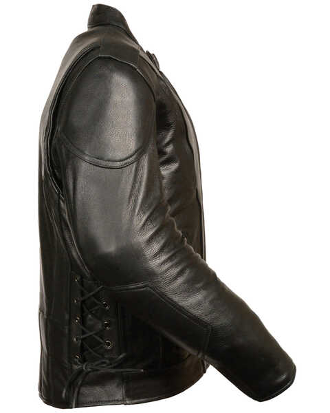 Image #2 - Milwaukee Leather Men's Side Lace Vented Scooter Jacket - Tall, Black, hi-res