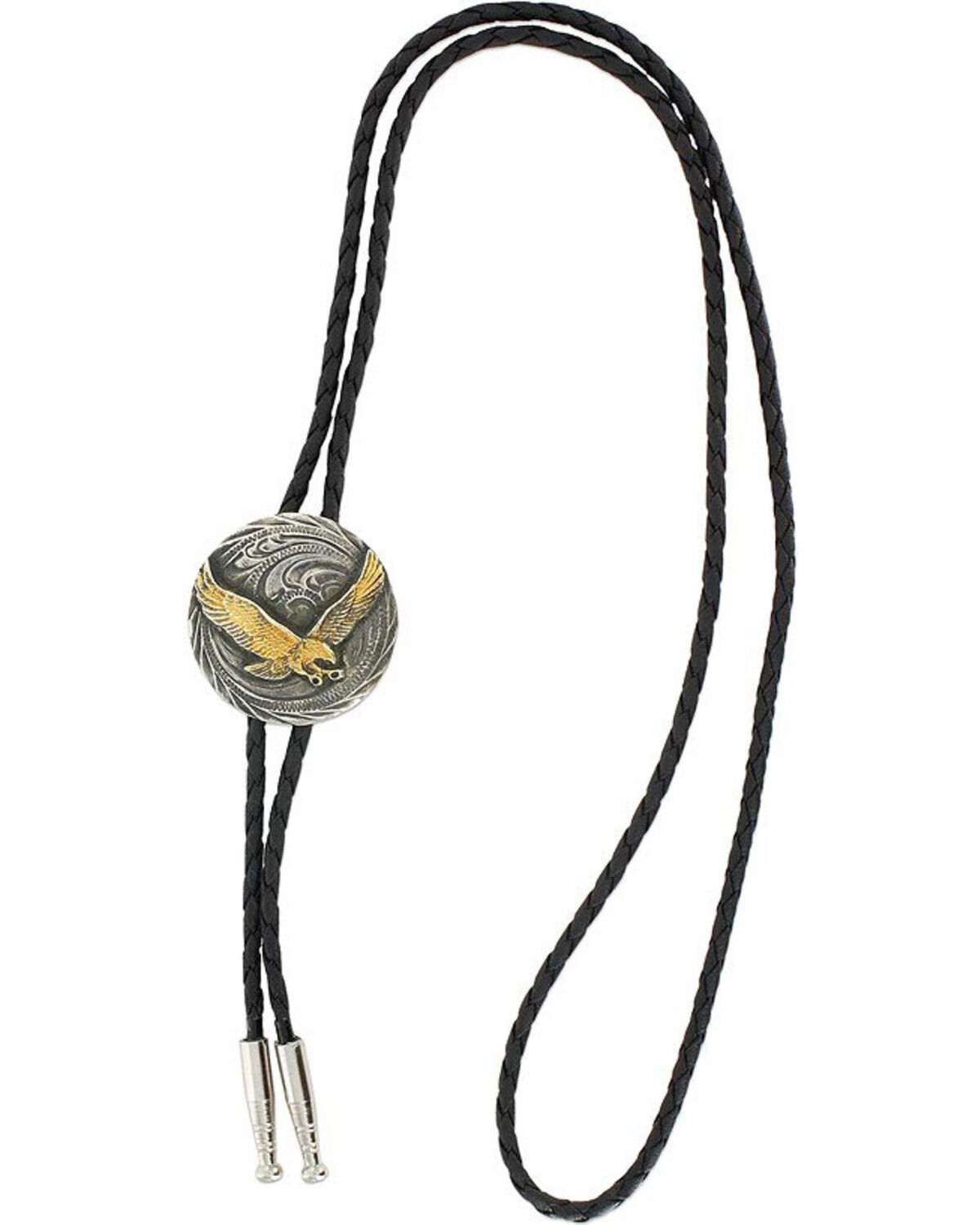 Image #1 - Cody James® Men's Eagle Bolo Tie, Silver, hi-res