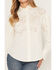 Image #3 - Shyanne Women's Clover Embroidered Cutout Balloon Sleeve Top, Natural, hi-res