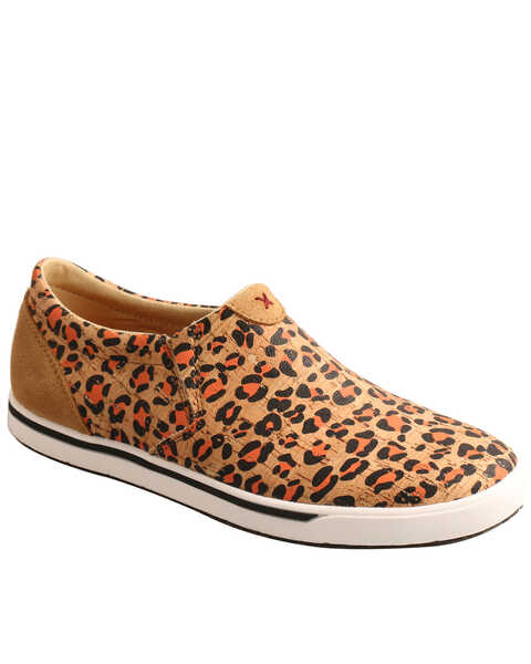 Twisted X Women's Leopard Print Shoes - Moc Toe, Honey, hi-res