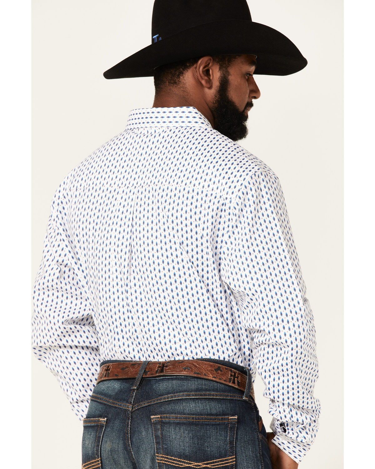 Product Name:  RANK 45® Men's Trained Geo Print Long Sleeve Button-Down Western Shirt