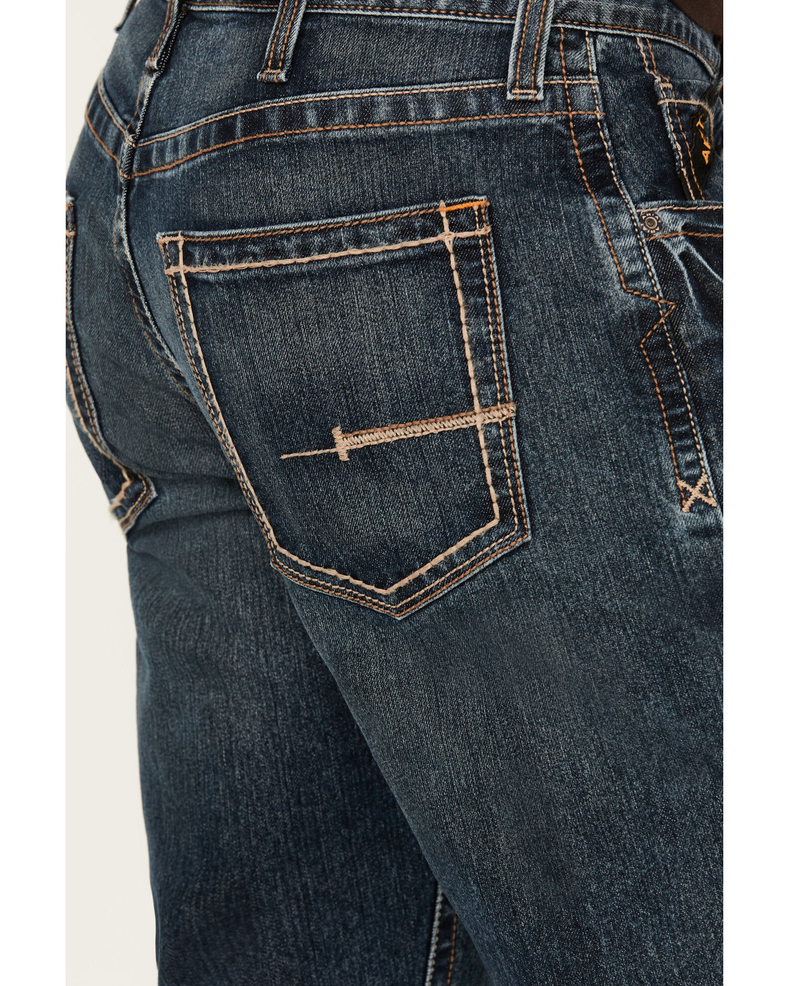 Image #6 - Ariat Men's Rebar M5 Slim Straight Leg Jeans, Denim, hi-res