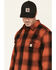 Image #2 - Carhartt Men's Hubbard Loose Fit Heavyweight Plaid Print Long Sleeve Flannel Shirt, Red, hi-res