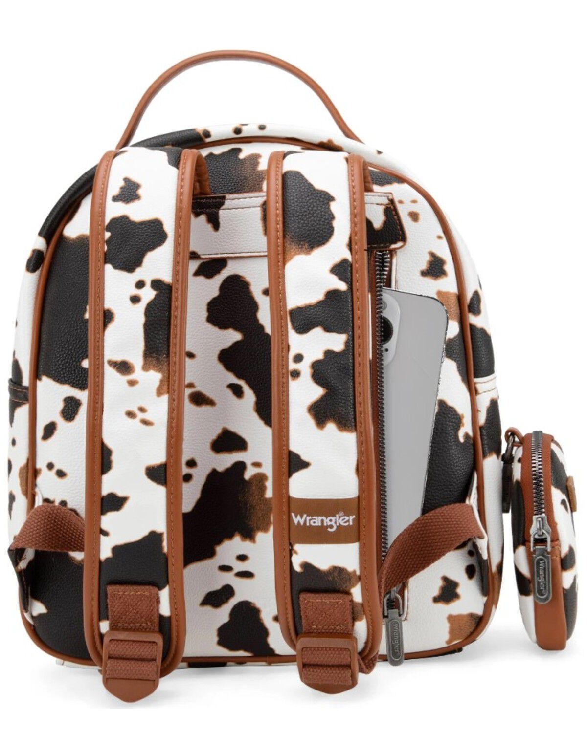 Image #4 - Wrangler Women's Cow Print Backpack, Brown, hi-res