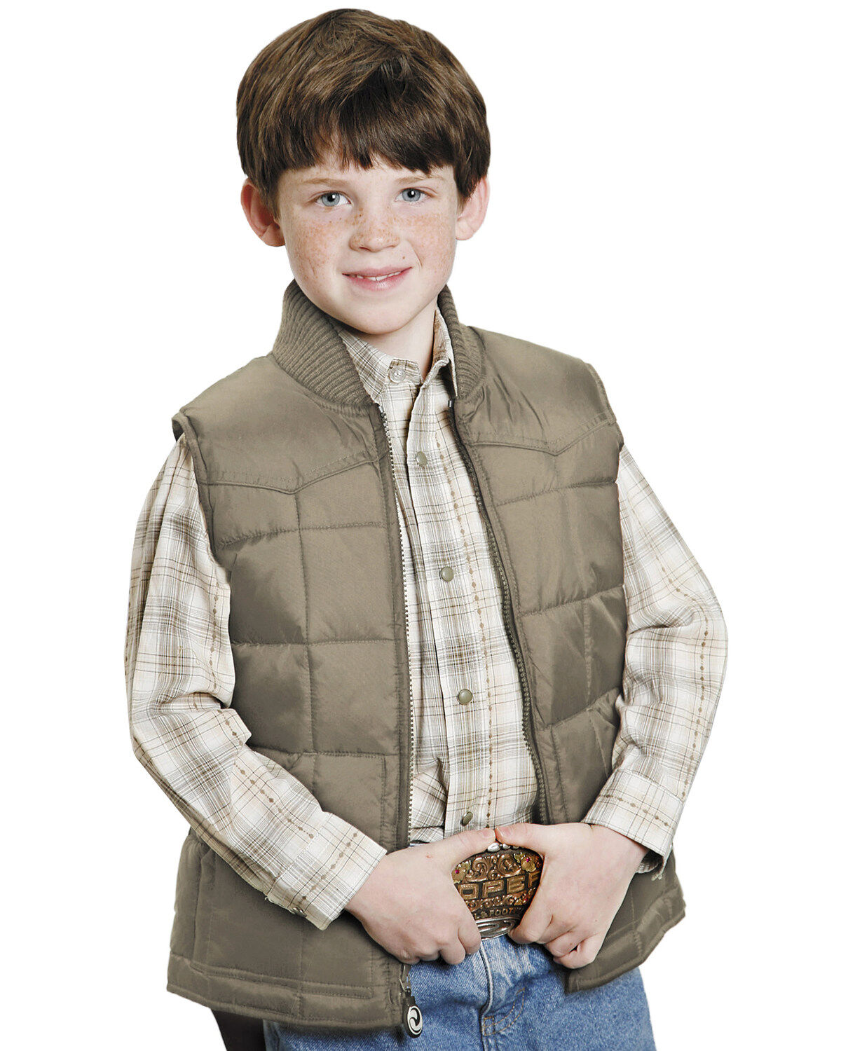 Image #1 - Roper Boys' Rangegear Quilted Nylon Vest, , hi-res