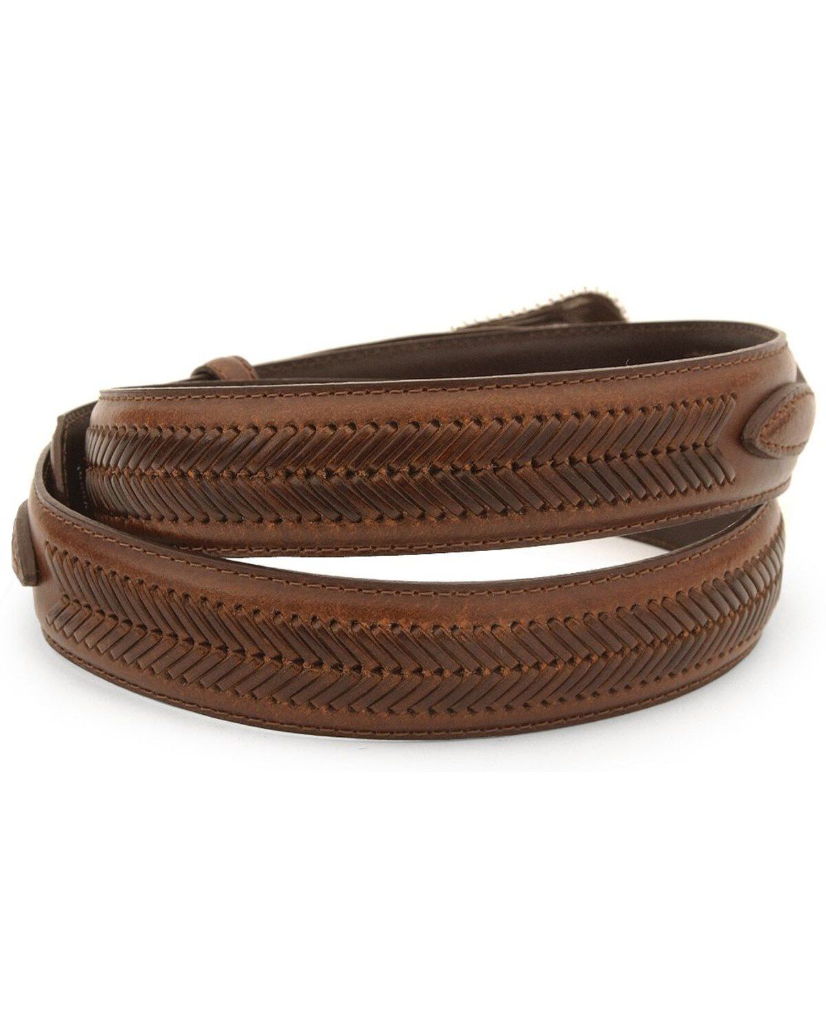 Image #2 - Nocona Men's Leather Ranger Belt - Reg & Big, Brown, hi-res