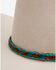 Image #2 - Cody James Men's Braided Horsehair & Tassel Hat Band, Chocolate/turquoise, hi-res