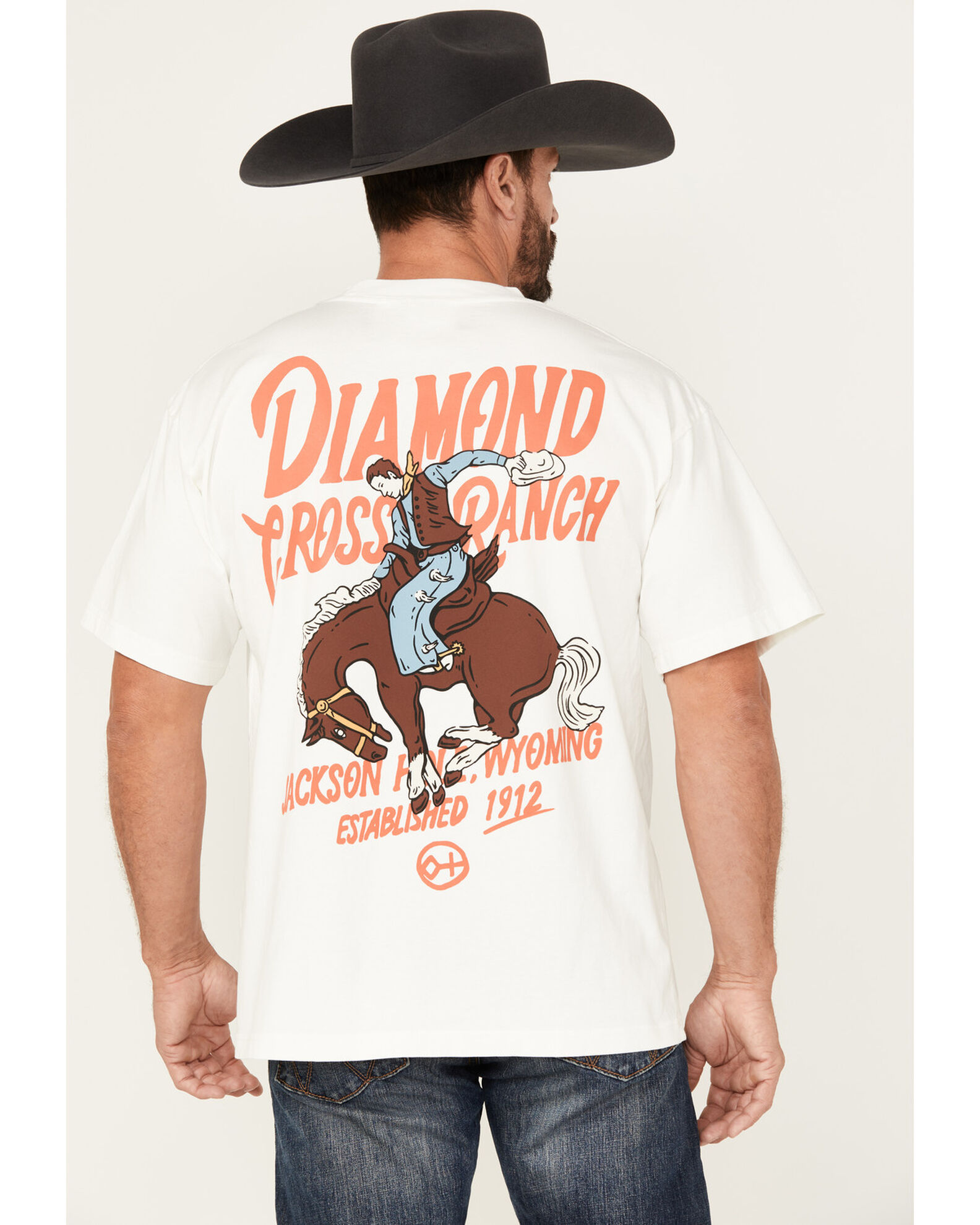 Product Name:  Diamond Cross Ranch X Wrangler Men's Buck Yeah Short Sleeve Graphic T-Shirt