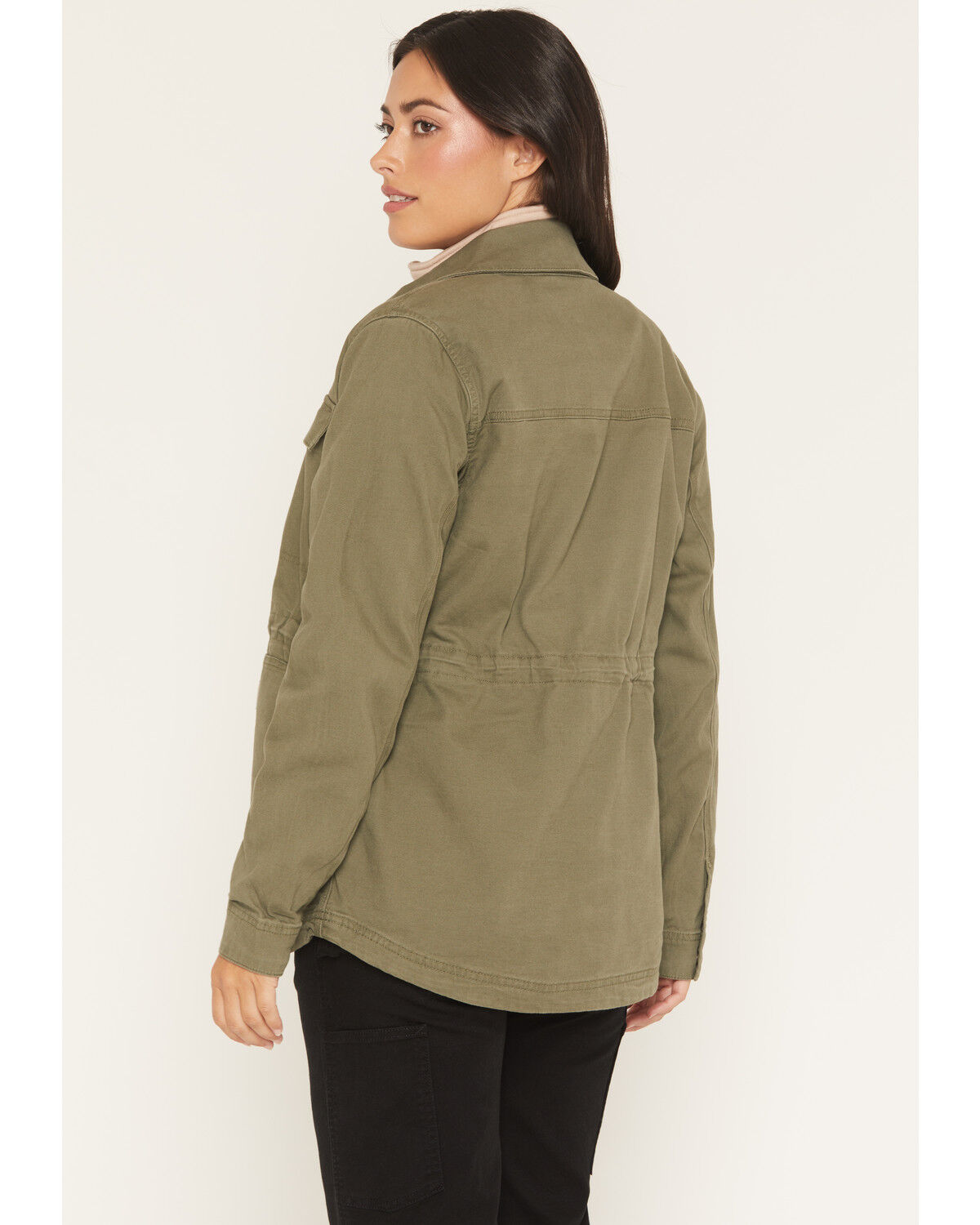 Image #4 - Carhartt Women's TENCEL™ Fiber Series Relaxed Fit Canvas Coat, Olive, hi-res
