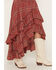 Image #2 - Cleo + Wolf Women's Plaid Print High Low Ruffle Midi Skirt, Rose, hi-res