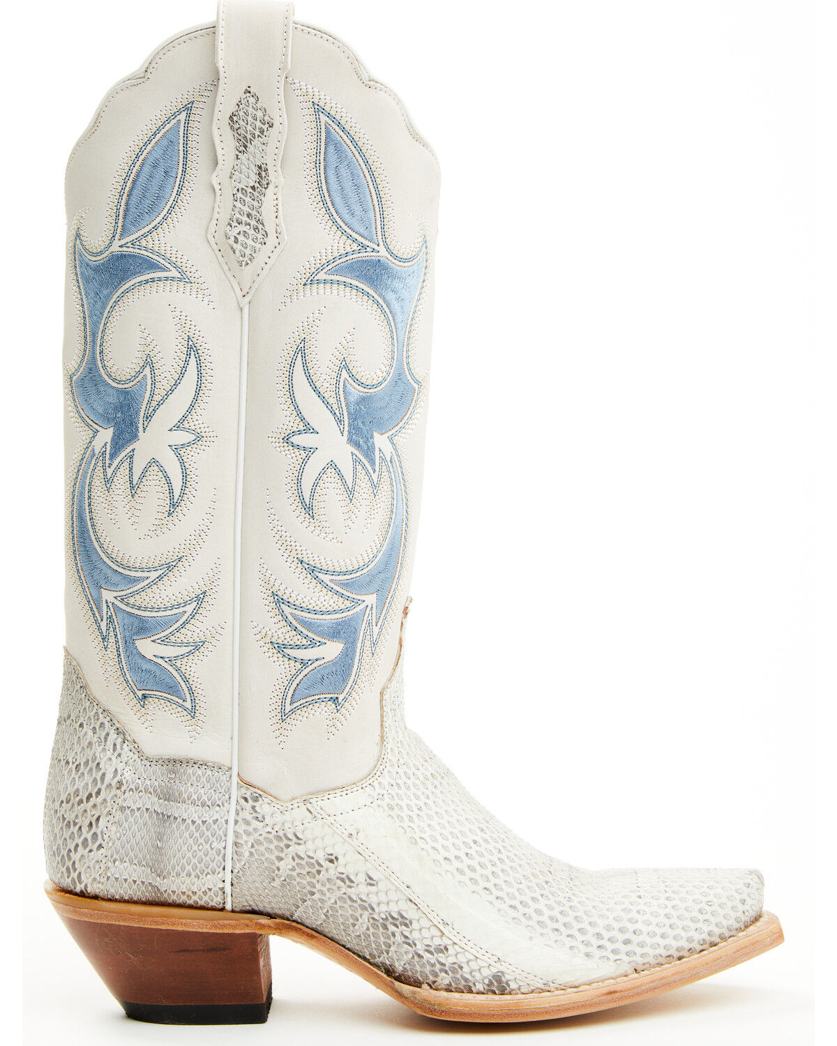 Dan Post Women's Exotic Watersnake Western Boots - Snip Toe, Cream