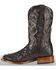 Image #9 - El Dorado Men's Handmade Full Quill Ostrich Stockman Boots - Broad Square Toe, Black, hi-res