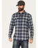 Image #1 - Brothers and Sons Men's Bosque Everyday Plaid Print Long Sleeve Button Down Flannel Shirt, Indigo, hi-res