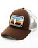 Cody James Men's Brown Serape Steer Head Trucker Hat, Brown, hi-res
