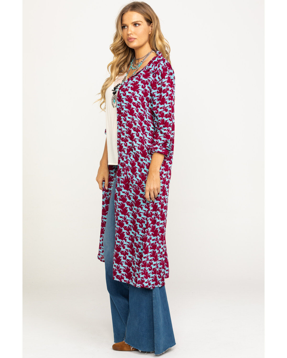 Image #6 - Roper Women's Stampede Print Kimono, , hi-res