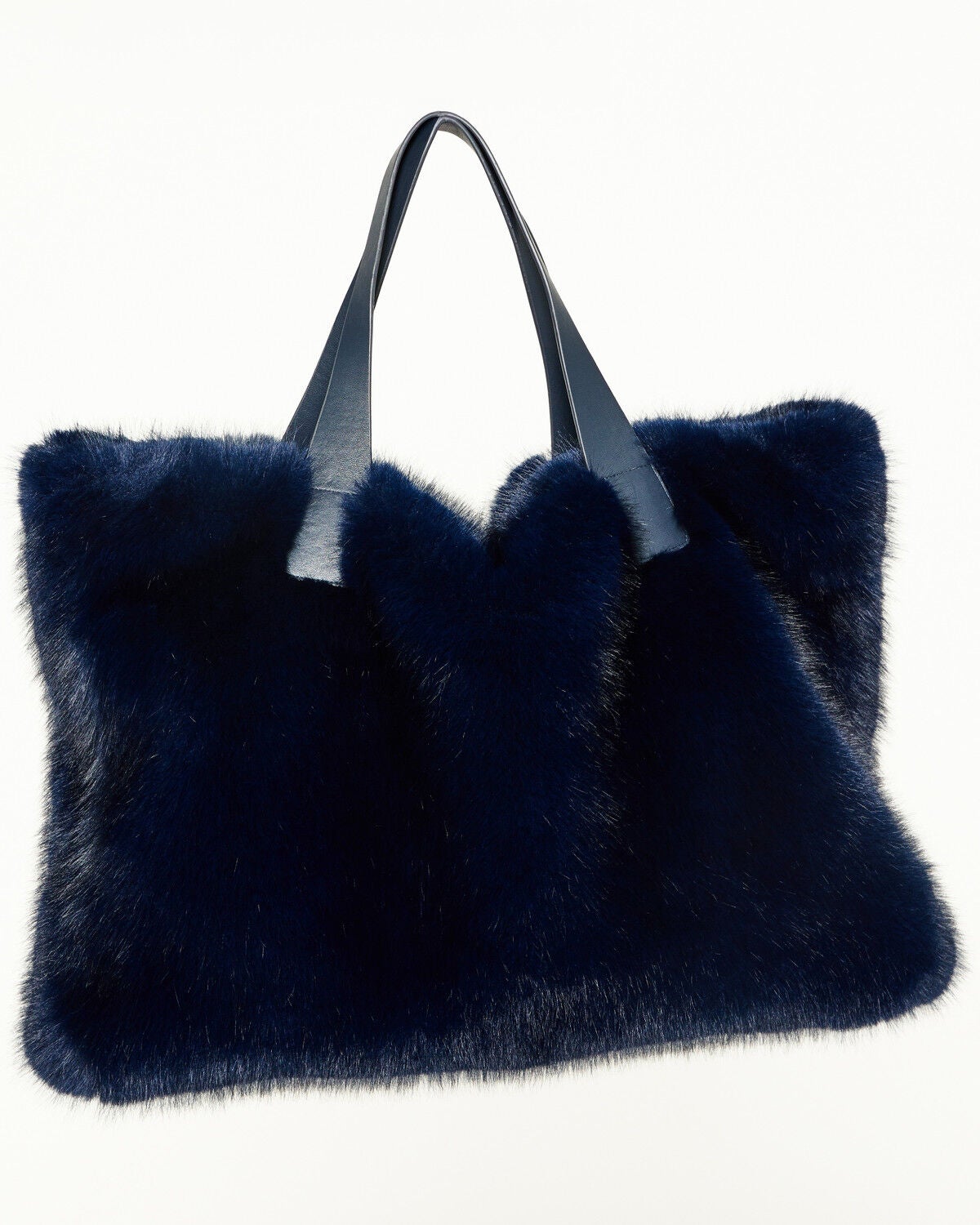 Image #3 - Azalea Wang Women's Confidante Faux Fur Bag, Navy, hi-res