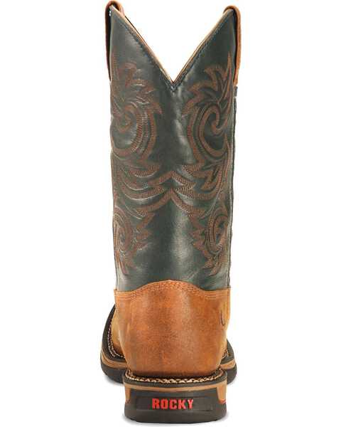 Image #7 - Rocky Men's Waterproof Long Range Western Boots, Brown, hi-res