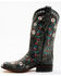 Image #4 - Corral Women's Floral Blacklight Western Boots - Square Toe, Black, hi-res