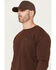 Image #4 - Ariat Men's Rebar Cotton Strong Hardhead Long Sleeve T-Shirt, Chocolate, hi-res