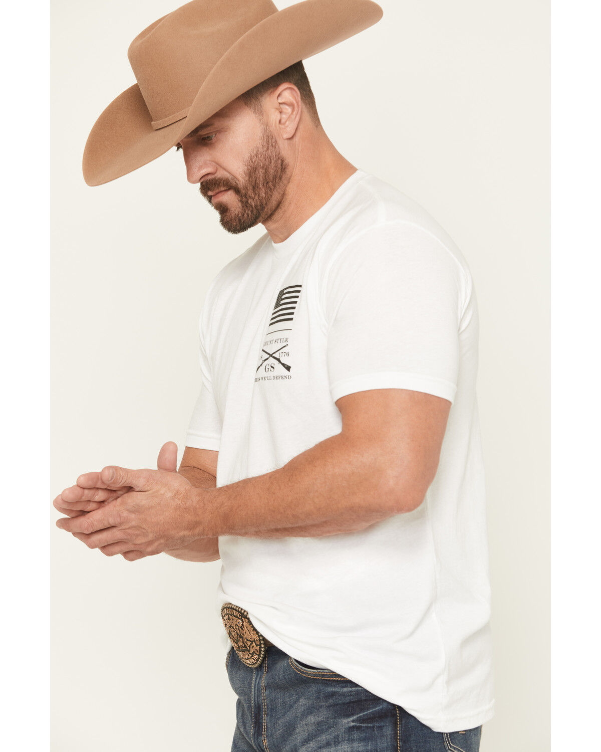 Image #3 - Grunt Style Men's Strength Through Suffering Short Sleeve Graphic T-Shirt, White, hi-res