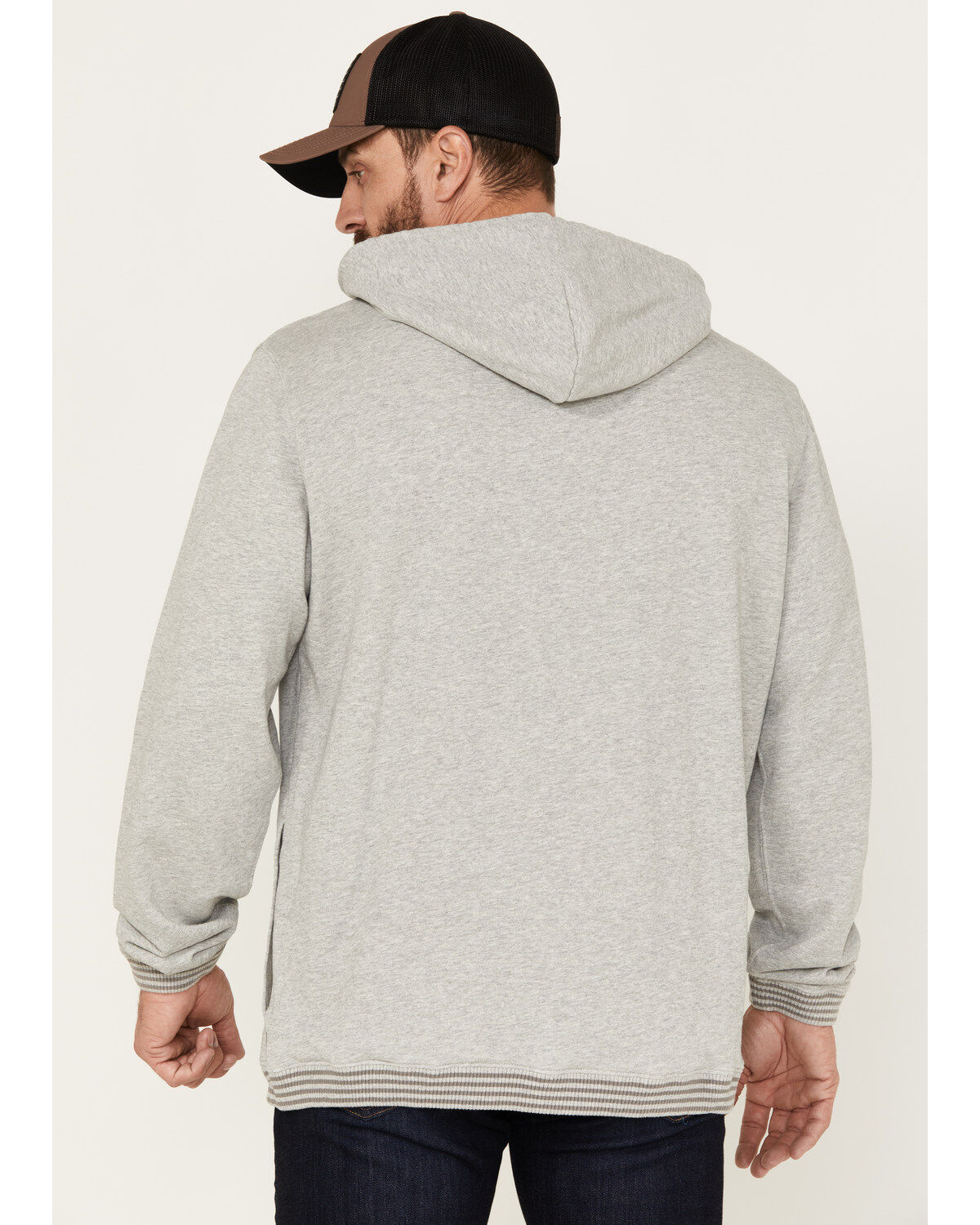 Image #4 - Brixton Men's Collegiate Pocket Hooded Sweatshirt, Heather Grey, hi-res