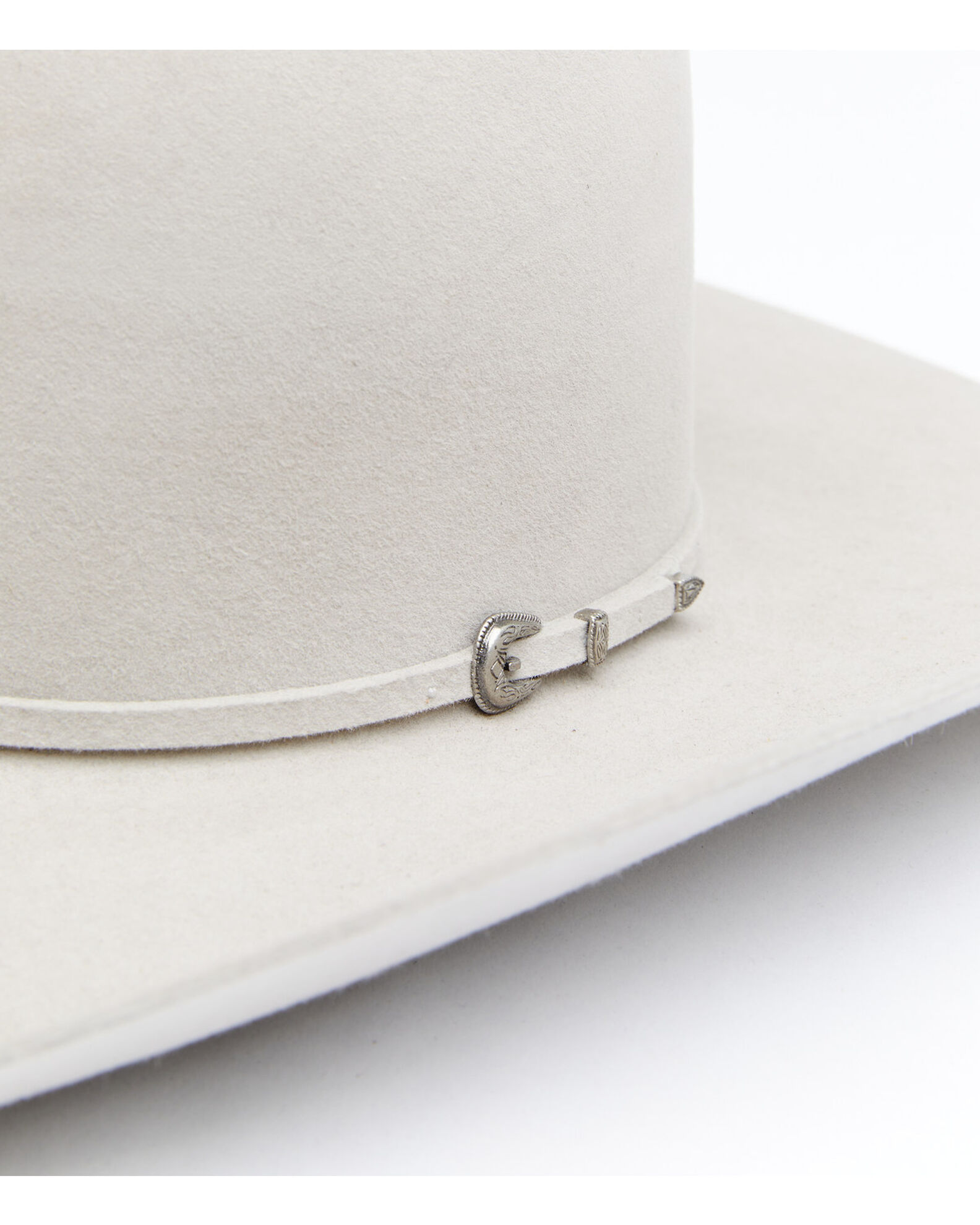 Image #2 - Rodeo Men's King 7X Fur Open Crown Self Band Western Felt Hat, Silver Belly, hi-res