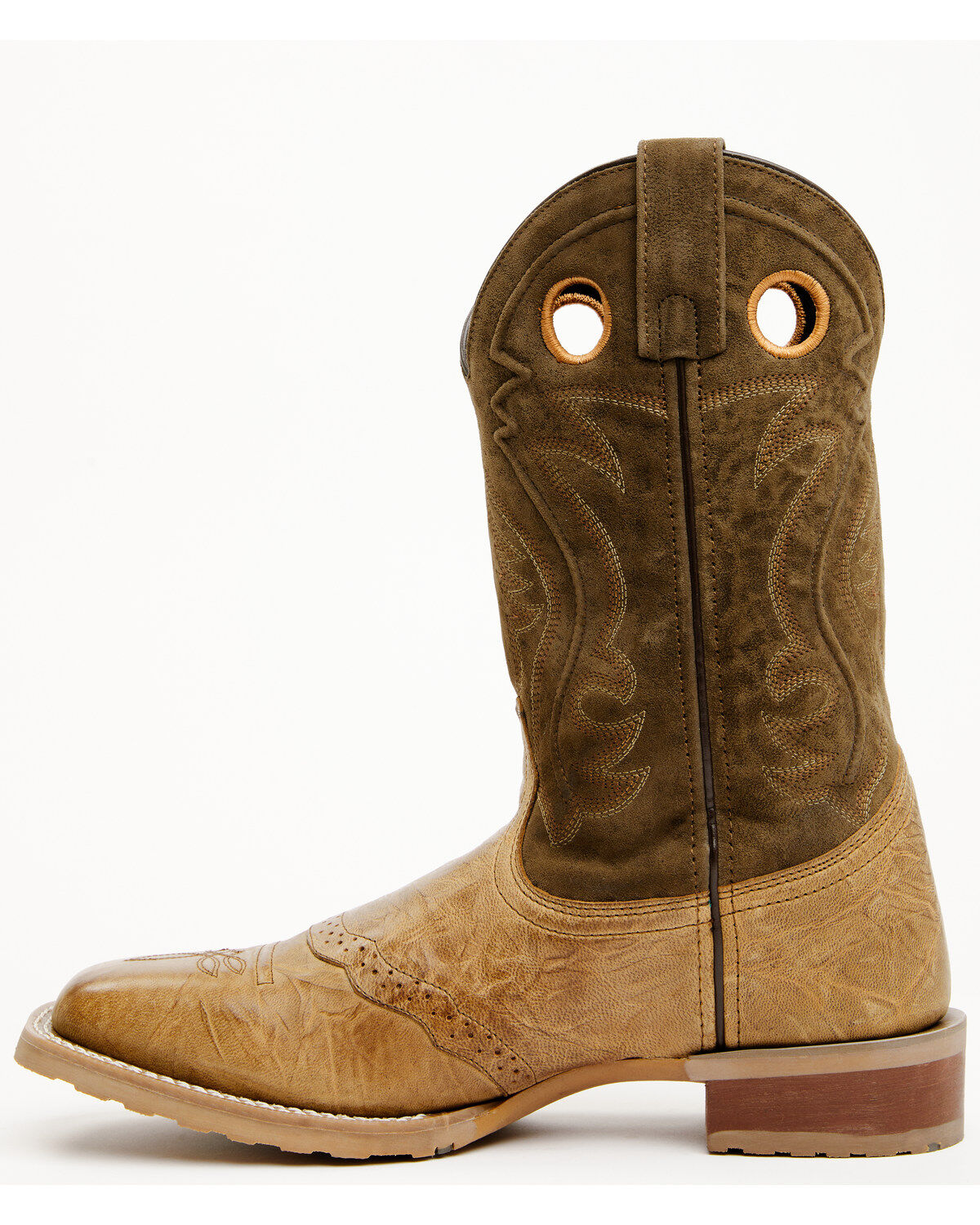 Image #3 - Laredo Men's 11" Jennings Western Boots - Broad Square Toe, Sand, hi-res