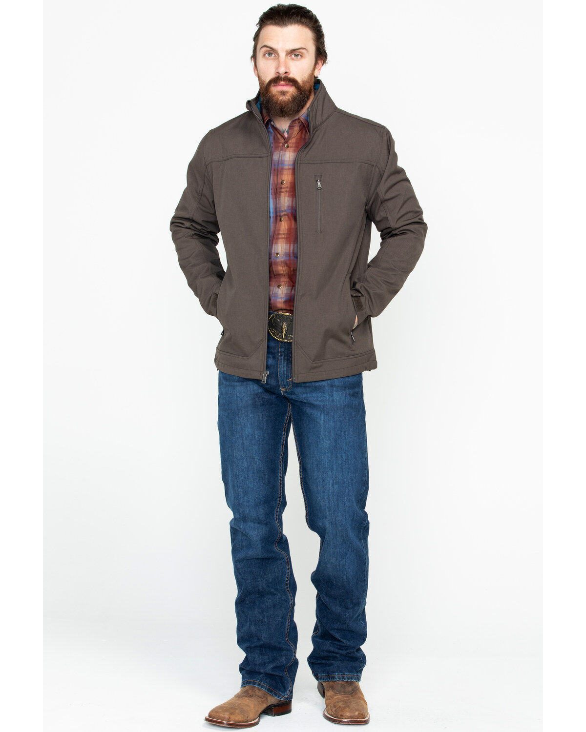 Image #6 - Cody James Core Men's Poly Zip-Up Steamboat Softshell Jacket, , hi-res