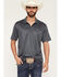 Image #1 - Ariat Men's TEK Solid Classic Fit Short Sleeve Button-Down Polo Shirt, Dark Grey, hi-res