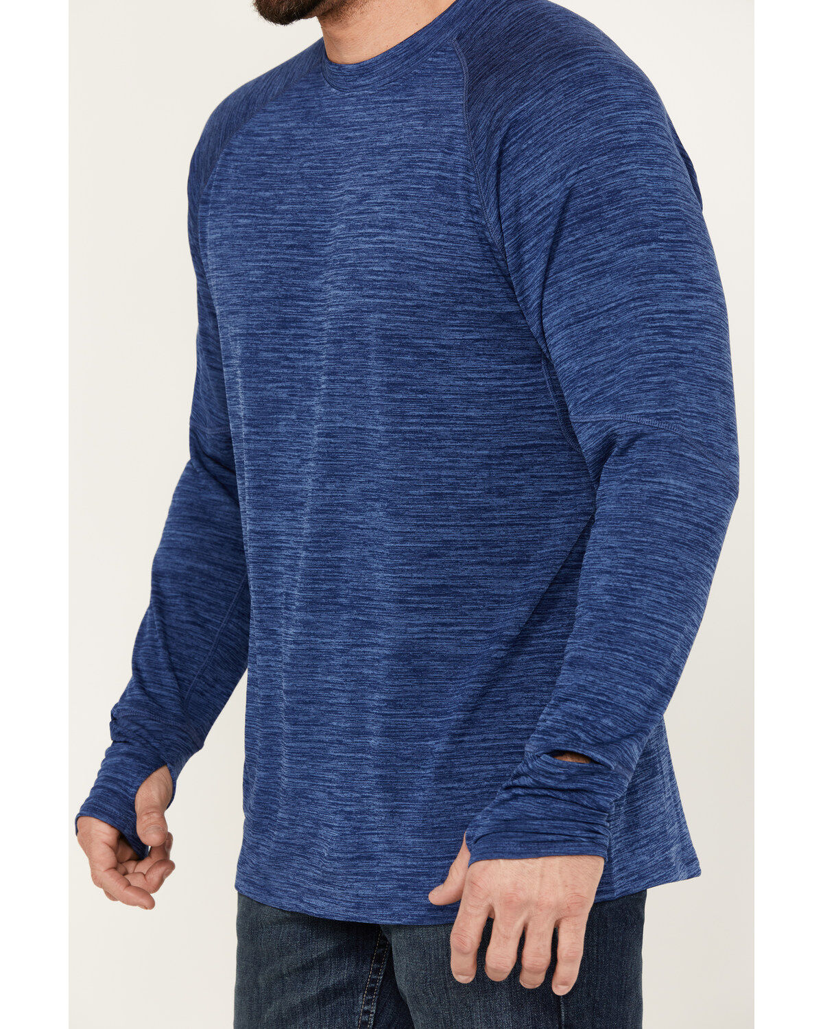 Image #3 - Ariat Men's Rebar Gridwork Long Sleeve Shirt, Blue, hi-res