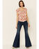 Image #2 - Shyanne Women's Tile Print Ruffle Sleeve Short Sleeve Top, , hi-res