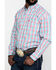 Image #4 - George Strait by Wrangler Men's Red Small Plaid Poplin Long Sleeve Western Shirt , , hi-res