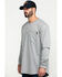 Image #3 - Hawx Men's Men's FR Pocket Henley Long Sleeve Work Shirt , Silver, hi-res