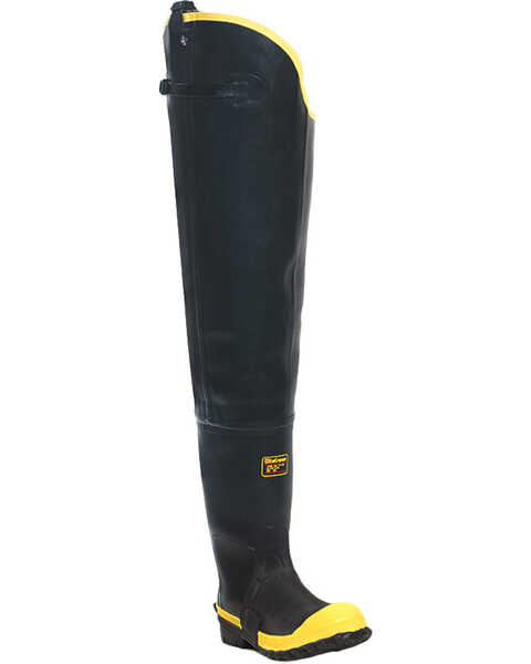 Image #1 - Lacrosse Men's Storm Insulated 31" Hip Boots - Steel Toe , Black, hi-res